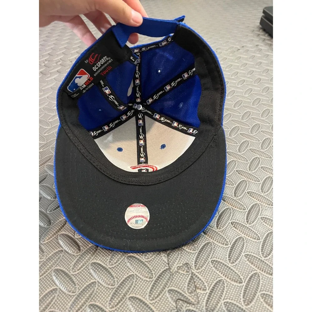 OC Sports Chicago Cubs Baseball Hat Youth Blue Embroidered Adjustable Cap